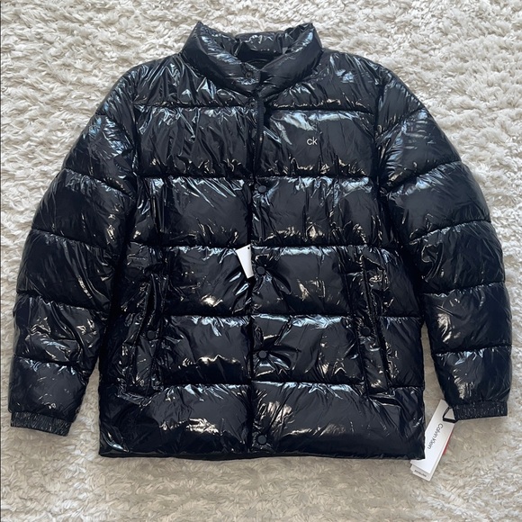 Calvin Klein Other - Calvin Klein Men’s Shiny Navy Blue Puffer Jacket